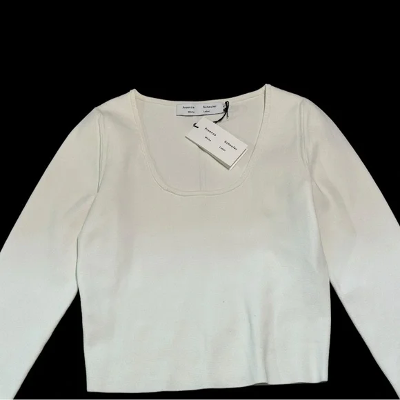 PROENZA SCHOULER***White Knit Scoop Neck Top**Small $350 - Picture 6 of 10